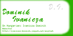 dominik ivanicza business card